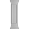 Ekena Millwork 12"W x 48"H End Newel Post with Panel, Flat Capital & Base Trim (Installation kit included) NWL12X48EPF0B0 - alternate 6